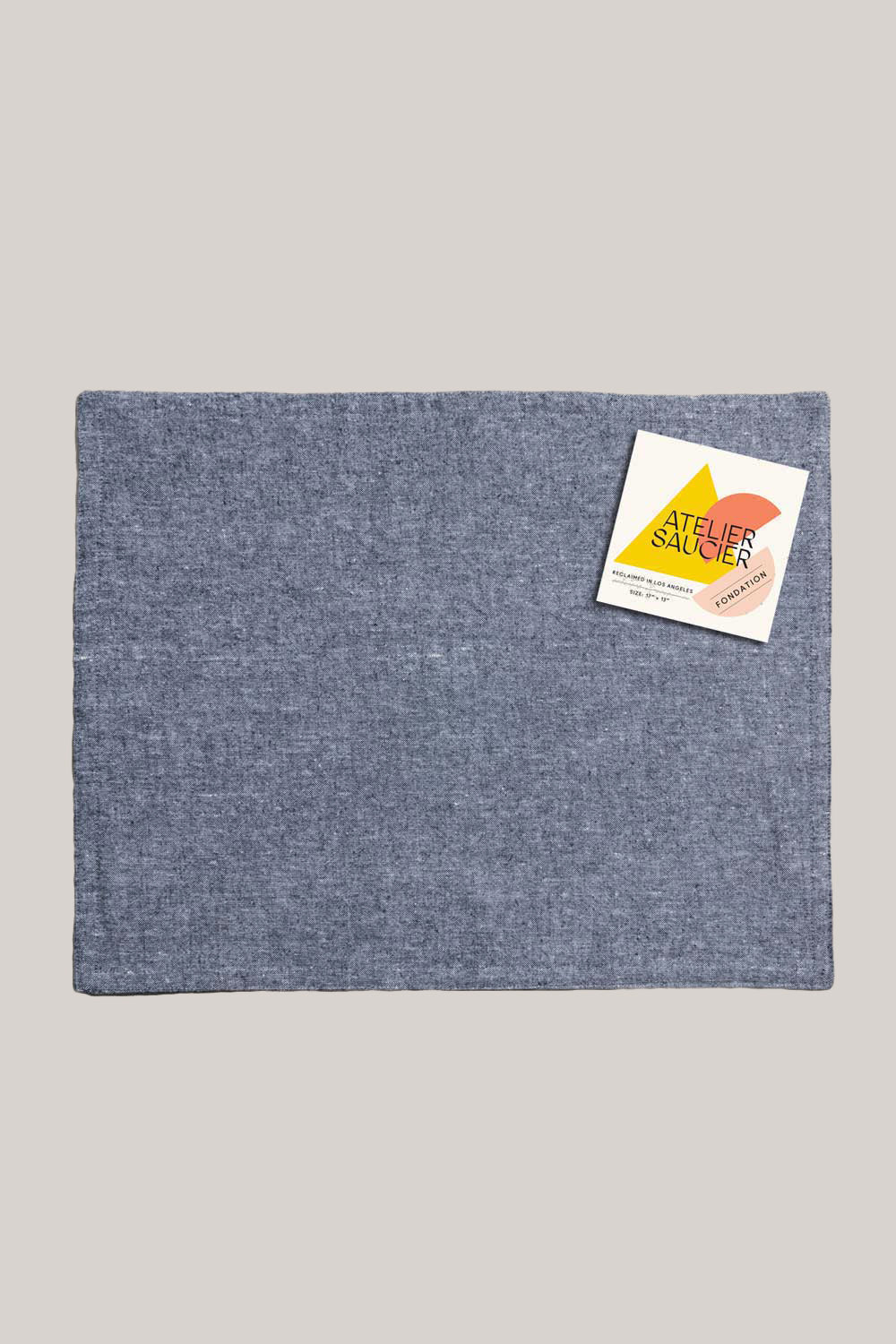 Atelier Saucier Charcoal Chambray Placemat